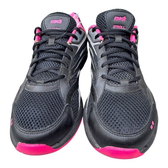 Ryka Womens Stroll Athletic Shoes Black Pink Size 9W 9 Wide Walking Tennis Shoes - Picture 6 of 11